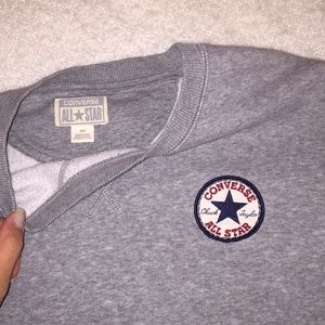 Gray converse cropped sweatshirt